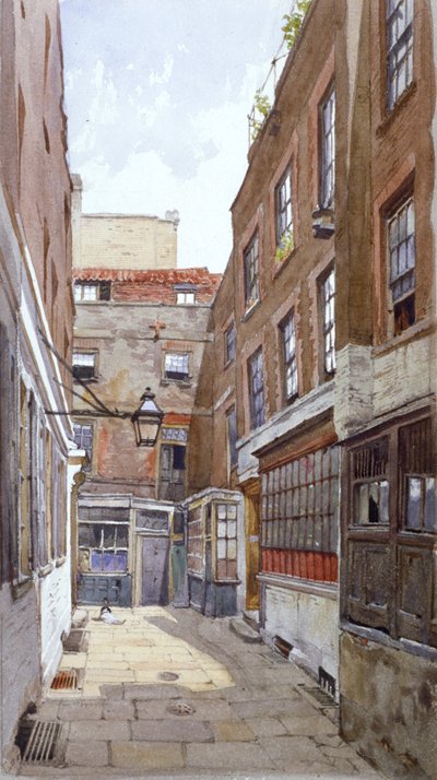Widok Apollo Court, Fleet Street, City of London, 1880 autorstwa John Crowther