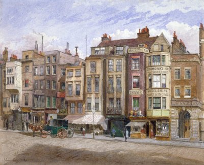 Widok lokalu handlowego w Strand, Westminster, Londyn, 1881. autorstwa John Crowther