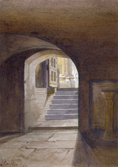 Widok kaplicy św. Piotra ad Vinculi w Tower of London, 1884 autorstwa John Crowther