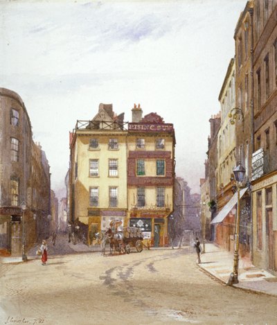 Wych Street i Holywell Street, Westminster, Londyn, 1881 r. autorstwa John Crowther