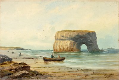 Marsden Rock, ok. 1885-1910 (olej na pokładzie) autorstwa John Davison Liddell