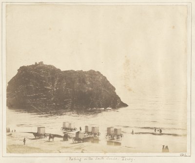 Kąpiel w South Sands, Tenby. autorstwa John Dillwyn Llewelyn