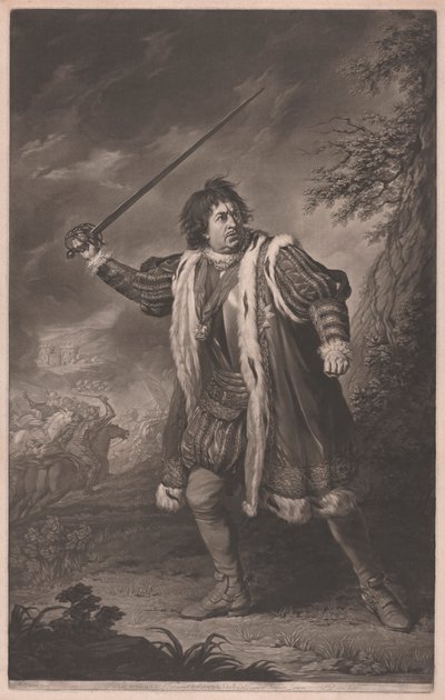 David Garrick jako Ryszard III autorstwa John Dixon