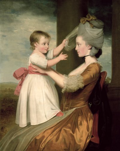 Portret Elizabeth Mortlock (ur. 1756) i jej syna Johna Mortlocka Młodszego, 1779 (zobacz 332898 dla pary) autorstwa John Downman