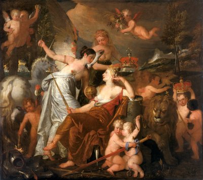 „Późna księżniczka uosabiająca pokój ukoronujący chwałę Anglii odbitą w Europie”, 1819 autorstwa John Downman