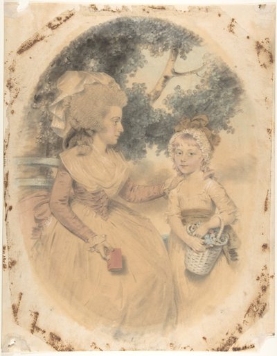Pani Morgan i jej dziecko, 1785. autorstwa John Downman