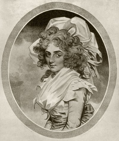 Sarah Siddons, grawerowane przez Peltro W. Tomkinsa, z „Podręcznika kolekcjonera grafik” Alfreda Whitmana, wydanego przez George Bell und Sons, 1901 autorstwa John Downman