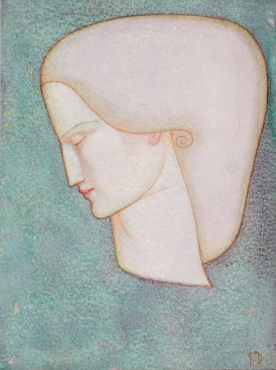 Głowa kobiety (akwarela) autorstwa John Duncan
