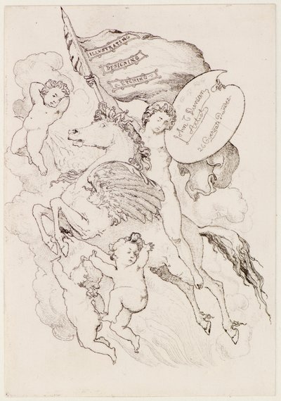 Latający Koń (akwaforta) autorstwa John Duncan