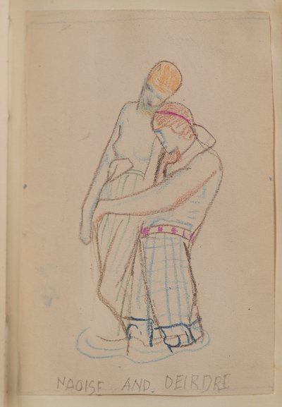 Naoise i Deirdre (ołówek) autorstwa John Duncan