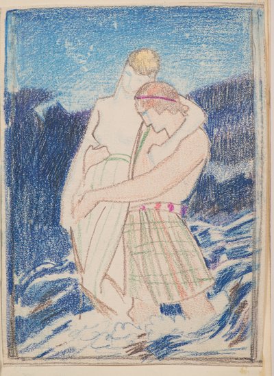 Naoise i Deirdre (ołówek) autorstwa John Duncan
