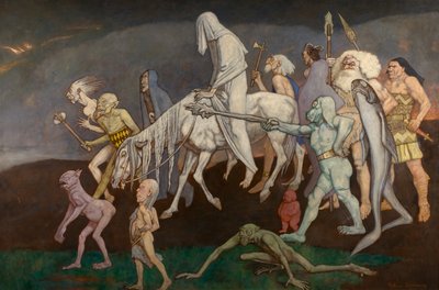 Fomors (lub moce zła za granicą na świecie), c.1939 (tempera) autorstwa John Duncan