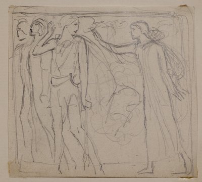 Trzy Zew Deirdre (ołówek) autorstwa John Duncan