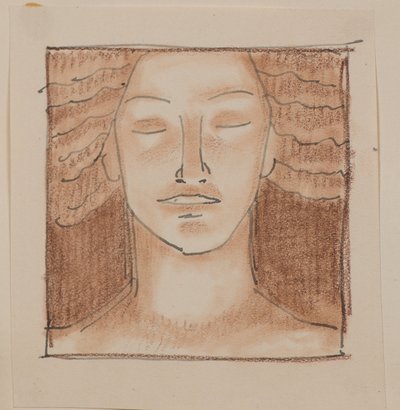 Bez tytułu [Męska twarz] (ołówek) autorstwa John Duncan