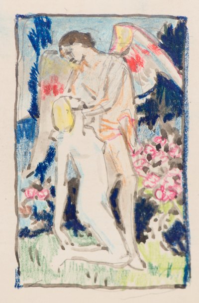 Bez tytułu [Mniejsza wersja Love Passing By] (ołówek) autorstwa John Duncan
