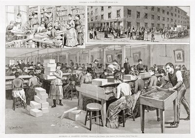 Sceny produkcji papierosów, 1887 autorstwa John Durkin
