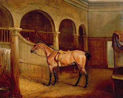 Roan Hack Lorda Villiersa w stajni w Middleton Park autorstwa John E. Ferneley