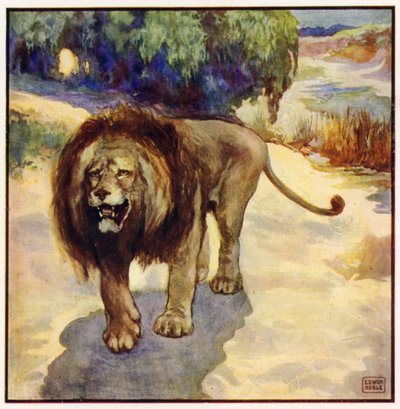 Przez chwilę wiedziałem tylko, że lew nadchodzi (kolor lito) autorstwa John Edwin Noble