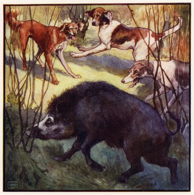 Opuszczając nieco głowę, podszedł prosto na mnie (kolor lito) autorstwa John Edwin Noble