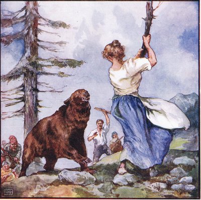 Zwierzę nie uznało tego traktowania za całkiem sprawiedliwe (kolor lito) autorstwa John Edwin Noble