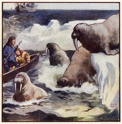 Kolosalne stworzenia skręcały się z niesamowitą szybkością (kolor lito) autorstwa John Edwin Noble