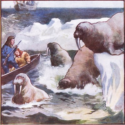 Kolosalne stworzenia skręcały się z niesamowitą szybkością (kolor lito) autorstwa John Edwin Noble
