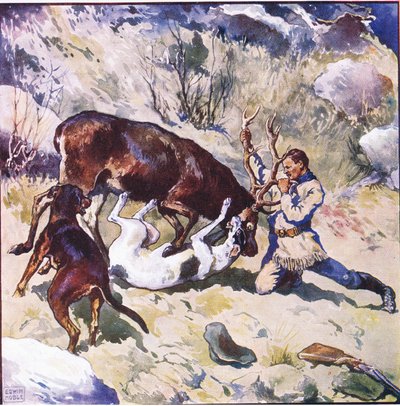 Walka byłaby interesująca i ekscytująca dla widza (kolor lito) autorstwa John Edwin Noble