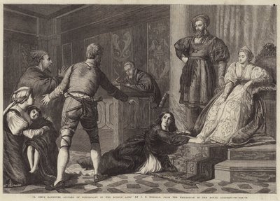 Córka Żyda oskarżona o czary w średniowieczu autorstwa John Evan Hodgson