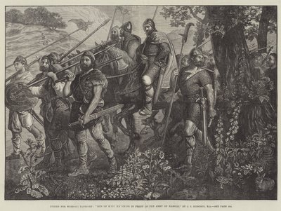 Ludzie z Kentu maszerujący na czele armii Harolda autorstwa John Evan Hodgson