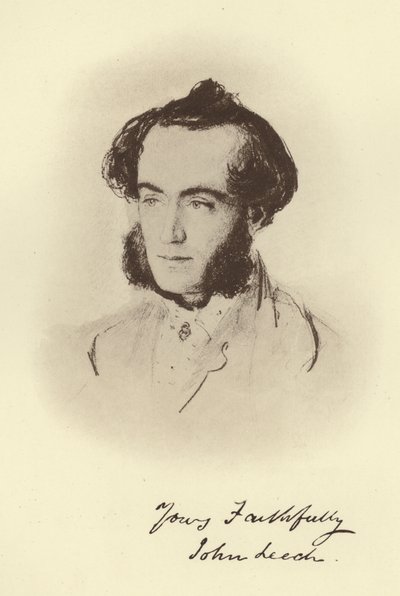 John Leech (czarno-białe zdjęcie) autorstwa John Everett (after) Millais