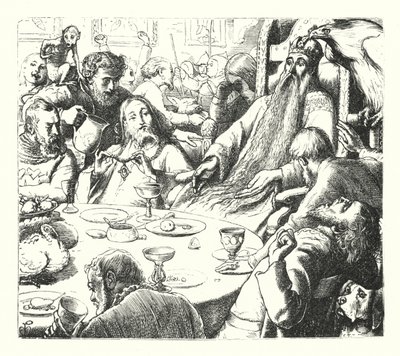 Marzenie na jawie (grawerowanie) autorstwa John Everett (after) Millais