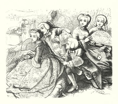 Gadający Dąb (rycina) autorstwa John Everett (after) Millais