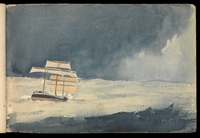 Pejzaż morski, szkicownik autorstwa John Everett