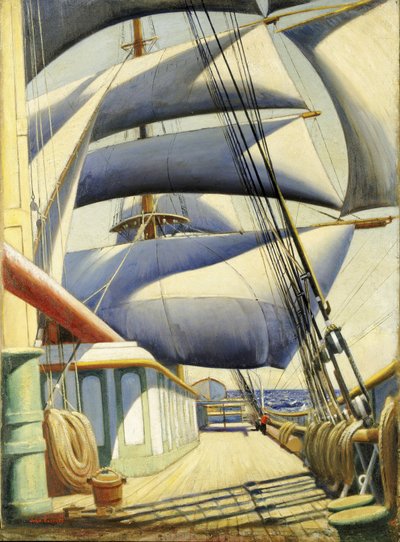 Widok na Endymiona przy dobrej pogodzie. Olej na płótnie autorstwa Herberta Barnarda Johna Everetta (1876-1949) autorstwa John Everett