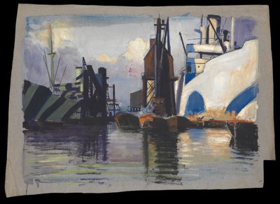 Widok na port autorstwa John Everett