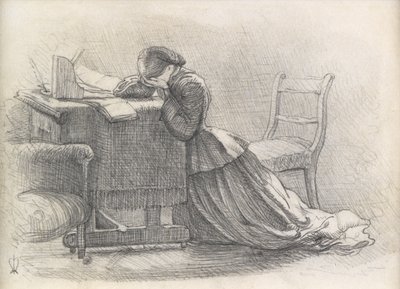 Żona - ilustracja do wiersza autorstwa John Everett Millais