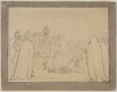 Eneasz pokazał ciało Pallasa z „Eneidy” Wergiliusza autorstwa John Everett Millais