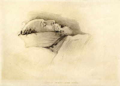 Dickens, dzień po jego śmierci, 1870 autorstwa John Everett Millais