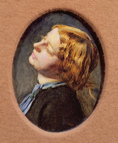 Głowa Mariany, studium dla Mariany w Fosa (patrz 618) autorstwa John Everett Millais