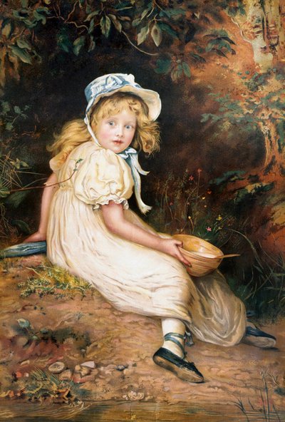 "Mała Miss Muffet". 1884 (olej na płótnie) autorstwa John Everett Millais