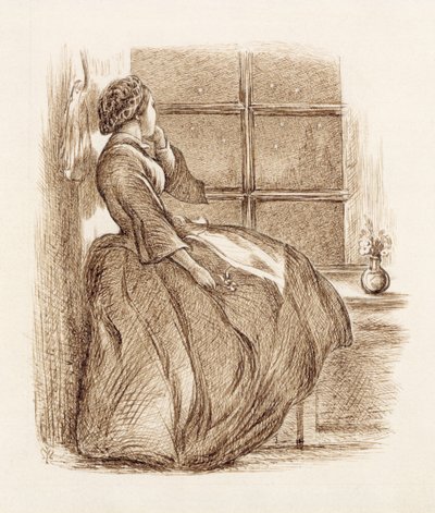 Utracona miłość, c.1859 (pióro i atrament) autorstwa John Everett Millais