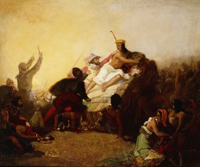 Pizarro zdobywa Inków z Peru, 1846 autorstwa John Everett Millais