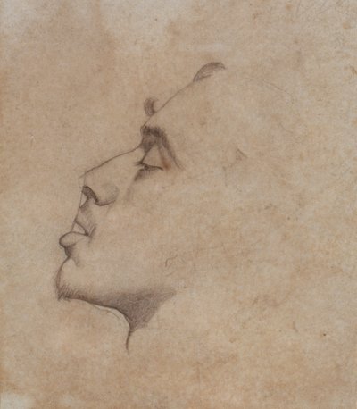 Portret głowy Dante Gabriel Rossetti (1828-82) autorstwa John Everett Millais