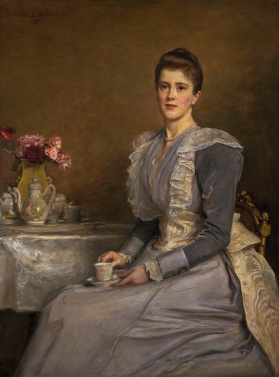 Portret pani Joseph Chamberlain (1864-1957) autorstwa John Everett Millais