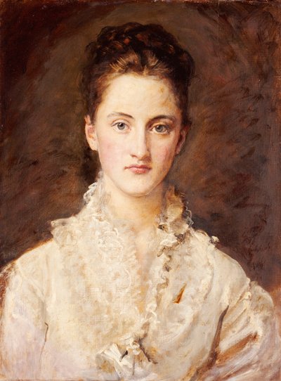 Portret córki artysty, Mary, połowa długości, 1875-76 autorstwa John Everett Millais
