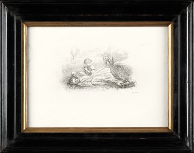 Letnia indolencja (akwaforta) autorstwa John Everett Millais