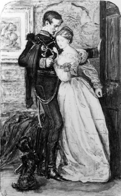 Czarny Brunszwik, ok. 1865 (wc na papierze) autorstwa John Everett Millais