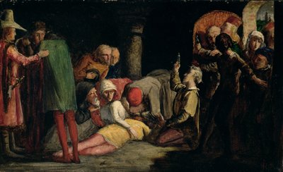 Śmierć Romea i Julii, ok. 1848 r. (olej na płycie pilśniowej) autorstwa John Everett Millais