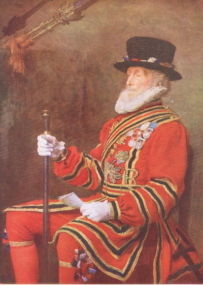 Yeoman of the Guard, z My Magazine, wyd. 1922 autorstwa John Everett Millais
