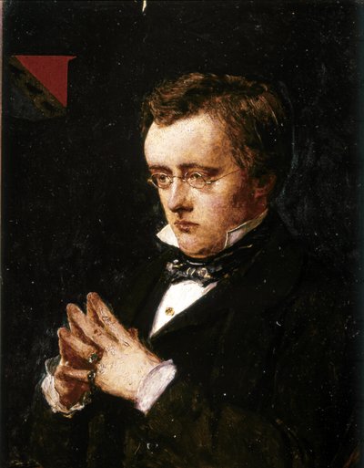 Wilkie Collins, Portret. 1850 (olej na panelu) autorstwa John Everett Millais